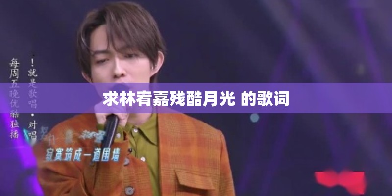 求林宥嘉残酷月光 的歌词
