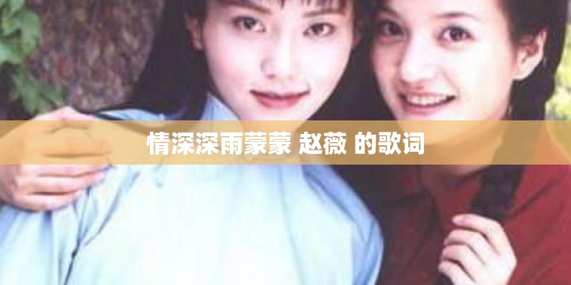 情深深雨蒙蒙 赵薇 的歌词
