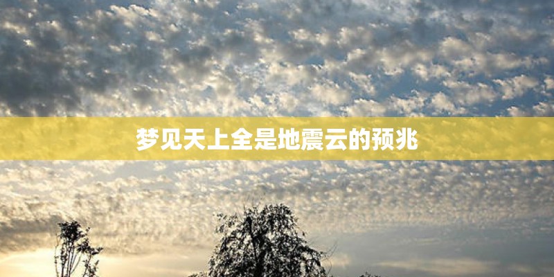 梦见天上全是地震云的预兆