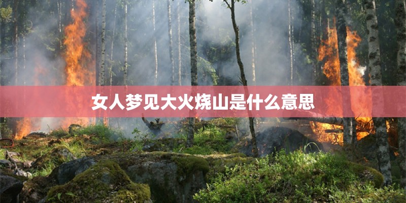 女人梦见大火烧山是什么意思 女人梦见大火烧山是什么意思