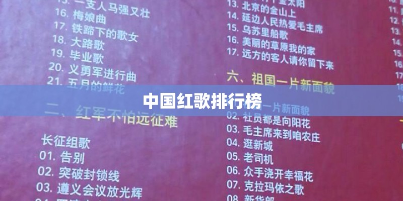 中国红歌排行榜