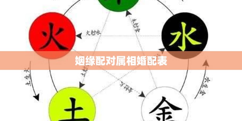 姻缘配对属相婚配表