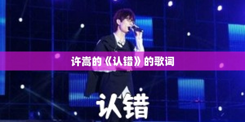 许嵩的《认错》的歌词