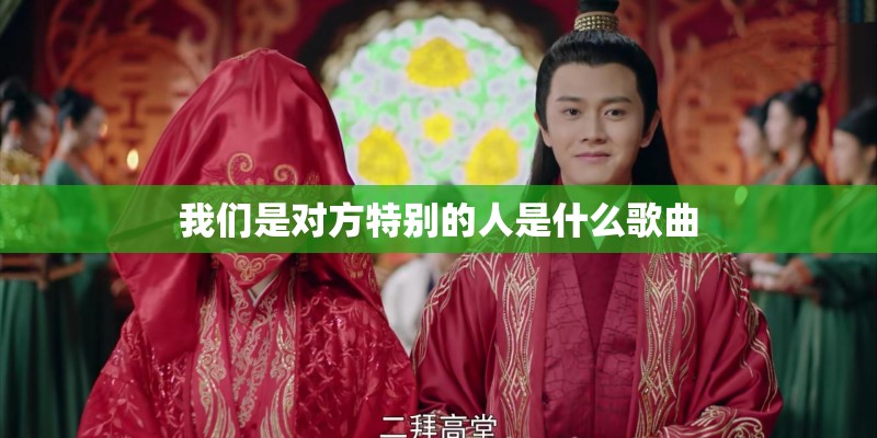 我们是对方特别的人是什么歌曲 我们是对方特别的人是什么歌曲
