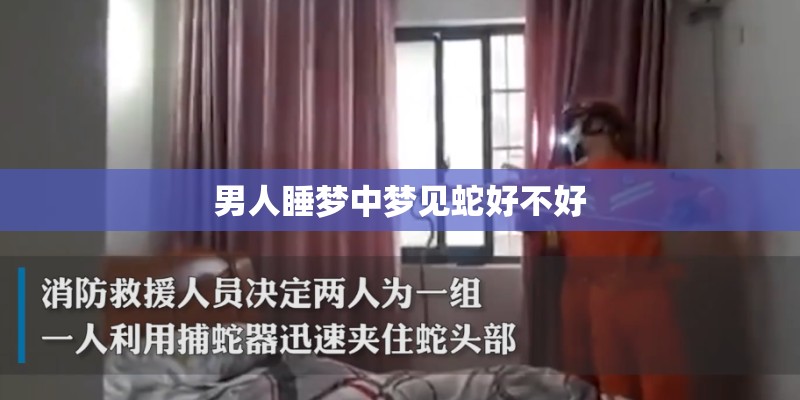 男人睡梦中梦见蛇好不好