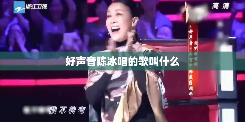 好声音陈冰唱的歌叫什么
