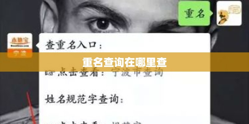 重名查询在哪里查 重名查询在哪里查