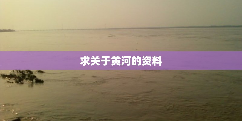 求关于黄河的资料 求关于黄河的资料