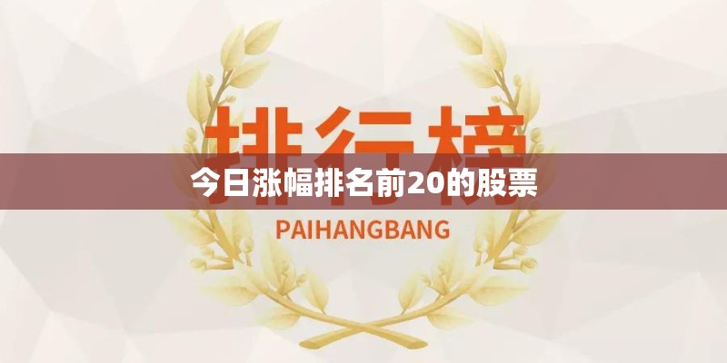 今日涨幅排名前20的股票