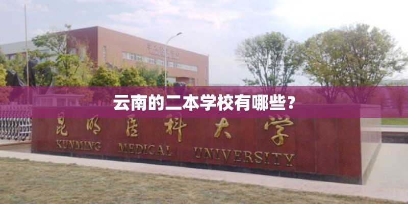 云南的二本学校有哪些？