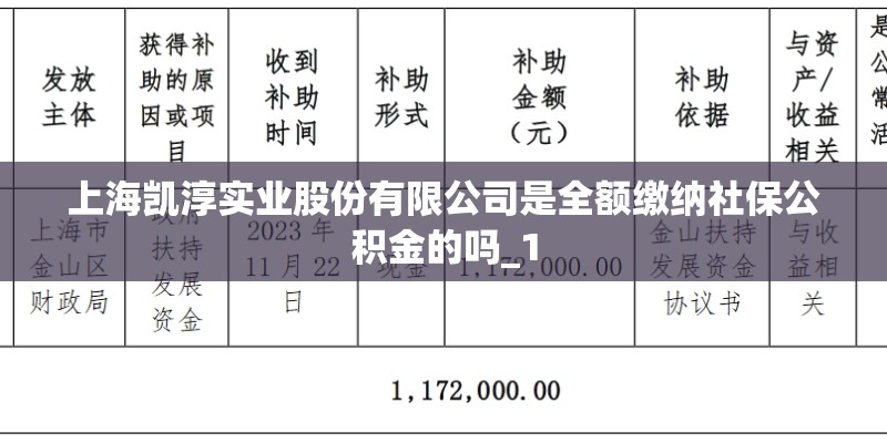 上海凯淳实业股份有限公司是全额缴纳社保公积金的吗_1