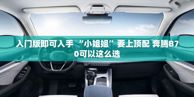 入门版即可入手 “小姐姐”要上顶配 奔腾B70可以这么选
