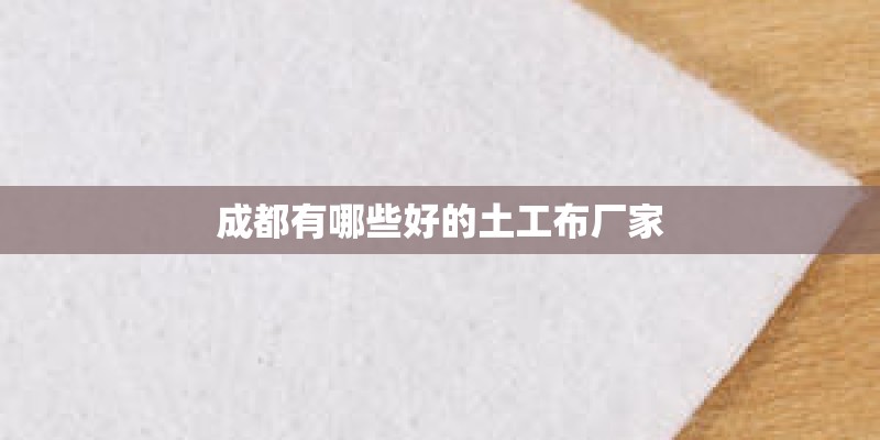 成都有哪些好的土工布厂家