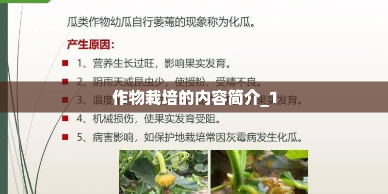 作物栽培的内容简介_1
