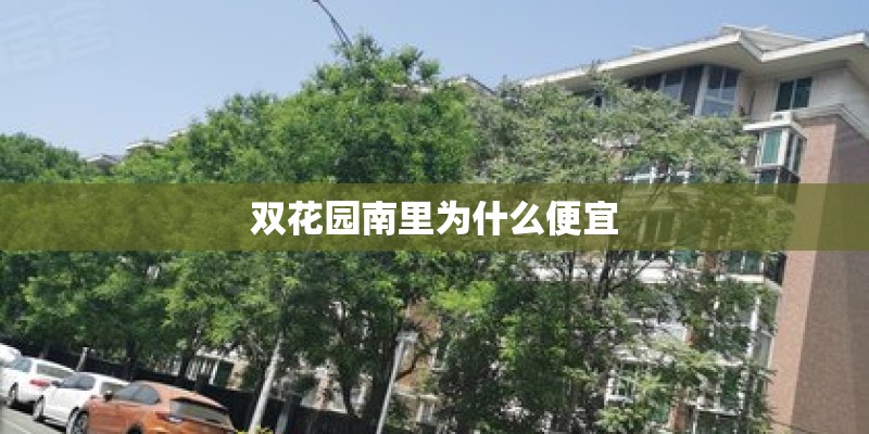 双花园南里为什么便宜