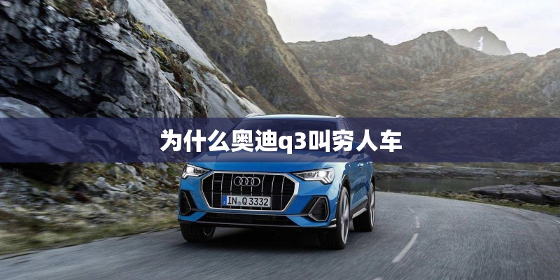 为什么奥迪q3叫穷人车