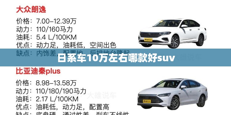 日系车10万左右哪款好suv